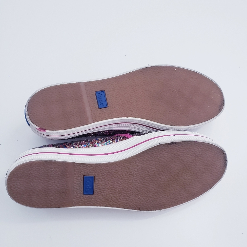 Kate Spade Triple Decker Multicolor Glitter Flat Shoes - Picture 5 of 6
